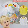 Fashion Children's Bath Toy Storage Mesh Bag Waterproof And Draining Cartoon Cute Duck - With Suction Cups For Easy Storage