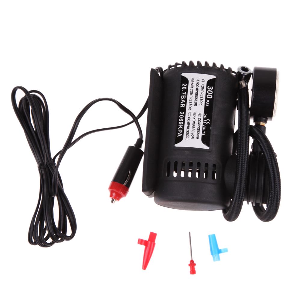 12V Portable Air Compressor with Pressure Gauge Electric Air Pump Auto Tire Infaltor Pump for Car Motorcycle Bicycle