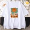 2025 Tarot Card Art The Sun Male  T Shirt High Street Vintage Clothing Breathable Casual O-Neck Short Sleeve Mens