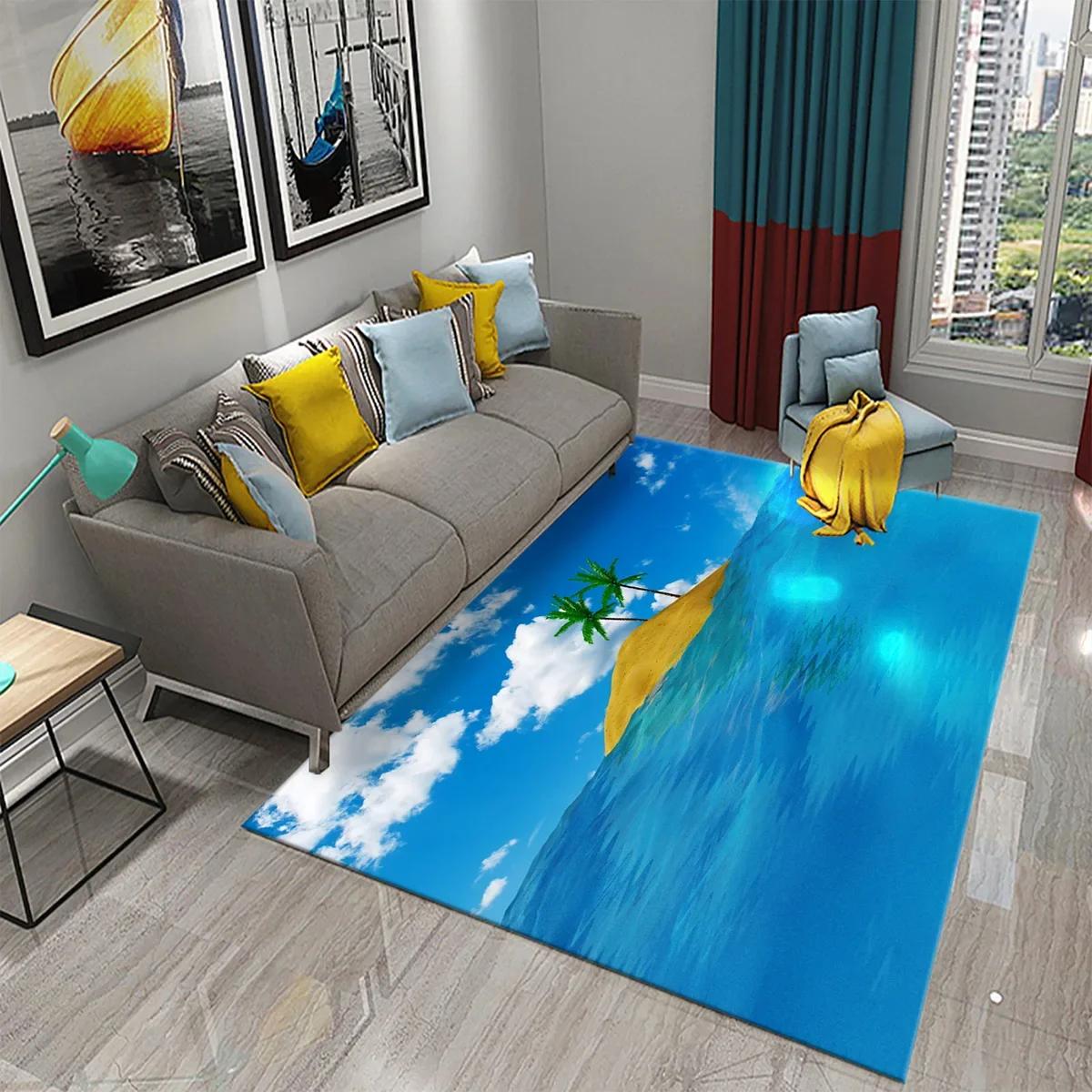 

Japanese- Sea Wave Carpet Floor Mat Entrance Doormat Home for Living Room Bathroom Bedroom Soft Non-slip Absorbent Area Rug 40x60cm
