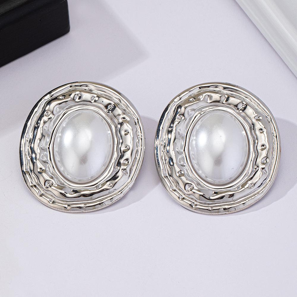 

Stud Earrings For Women Round Metal Geometric Ear Accessories Holiday Party Gift Fashion Jewelry CE214