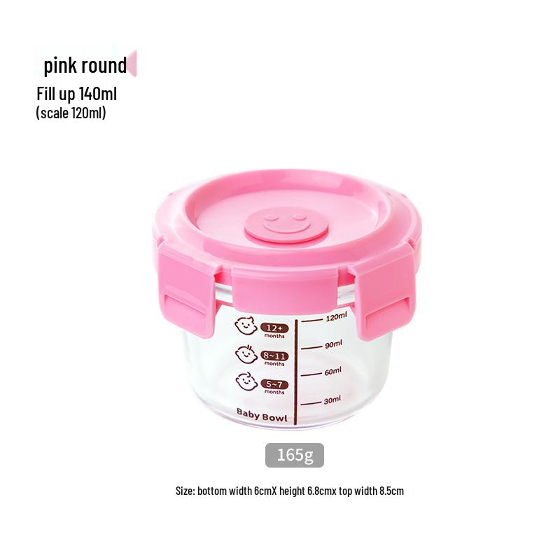 Low Peng Glass Baby Food Storage Bowl - Airtight, Fresh-Keeping, Child-Safe, Thickened