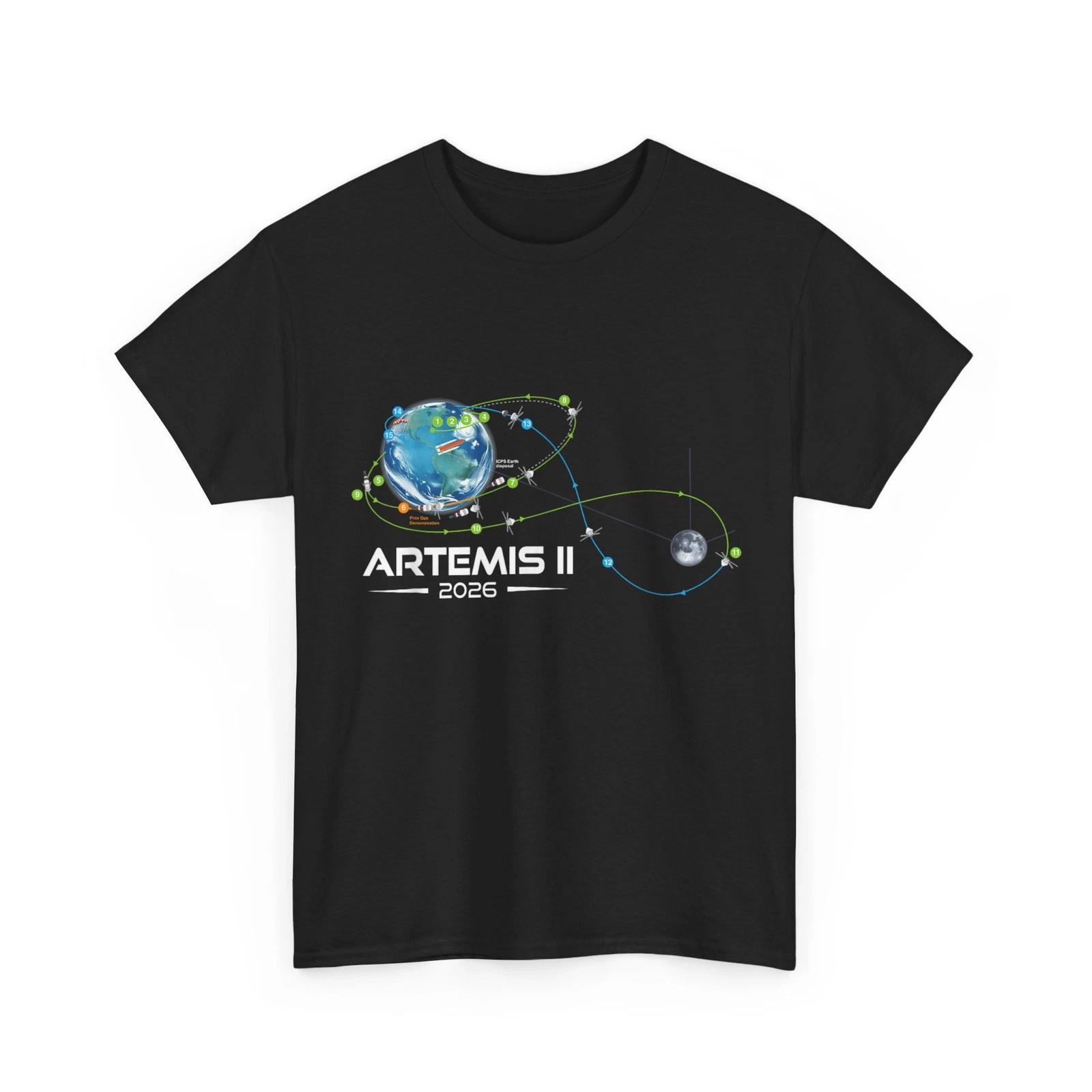 

Artemis 2 Route Map SLS Rocket 2026 to The Moon and Beyond T shirt M