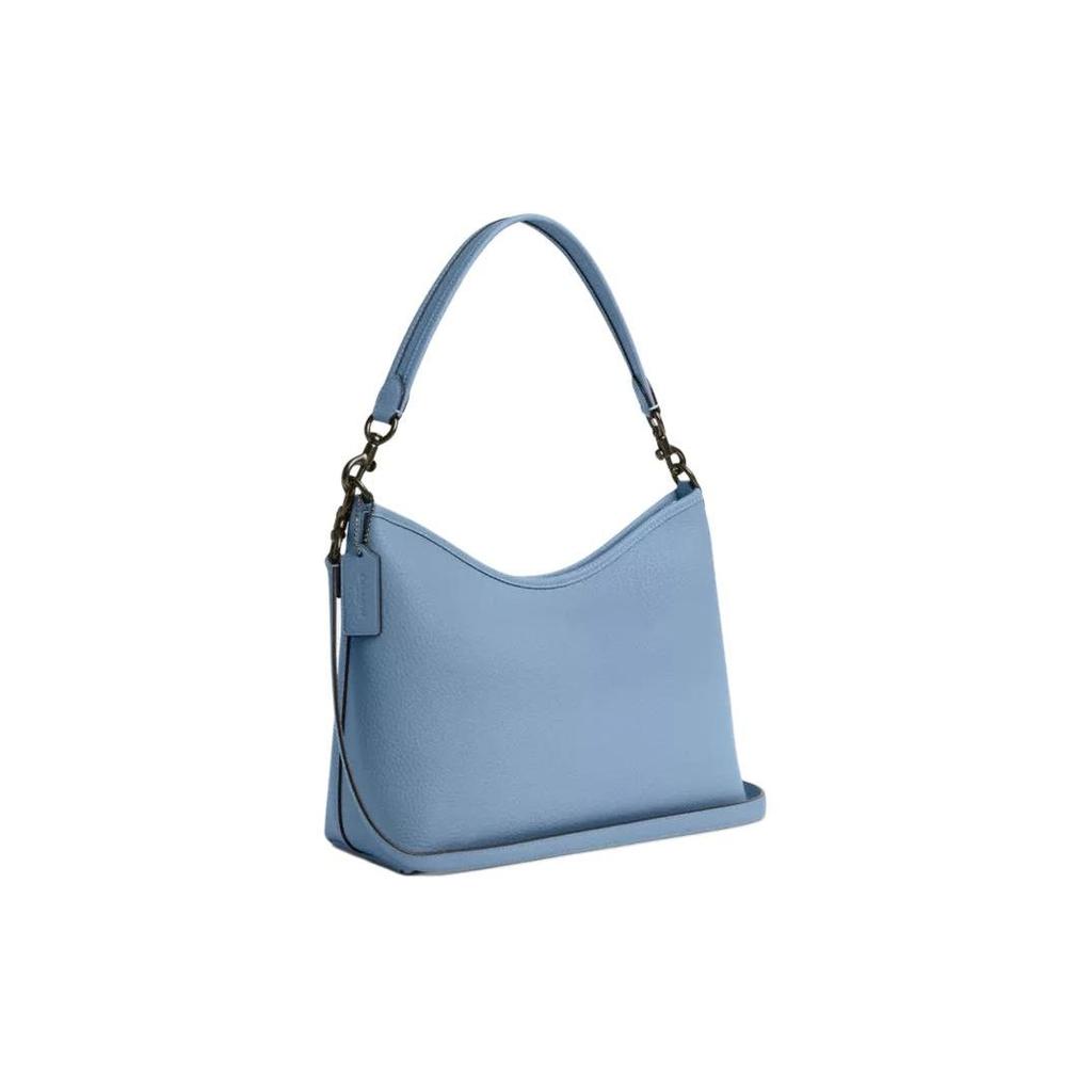 Coach Laurel 31 Logo Zipper Closure Leather Crossbody Shoulder Bag Large Women Bags Blue CR148-QBCFL