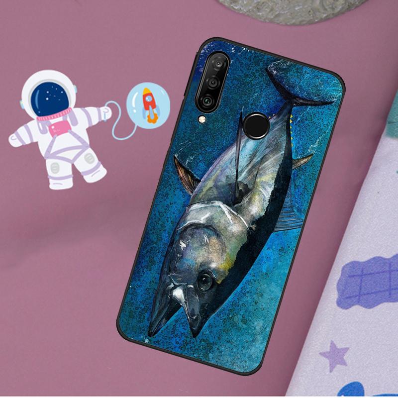 Bluefin Tuna For Huawei Nova 12s 12i 11i 8i Y73 Y72 Y61 Y91 Y90 Y70 Y60 9 10 SE P30 P40 Lite P60 Pro Case