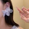 Big Floral Iron Mesh Flower Earrings Iron Wire Ladies Stud Earrings  Daily Wear