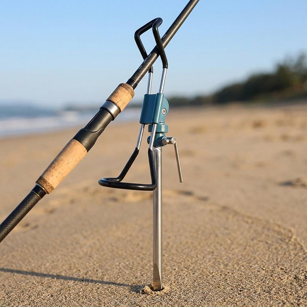 tainless Steel Fishing Rods Holder With Ground Spike, Corrosion Resistant Universal For Sea And Freshwater Fishing Accessories