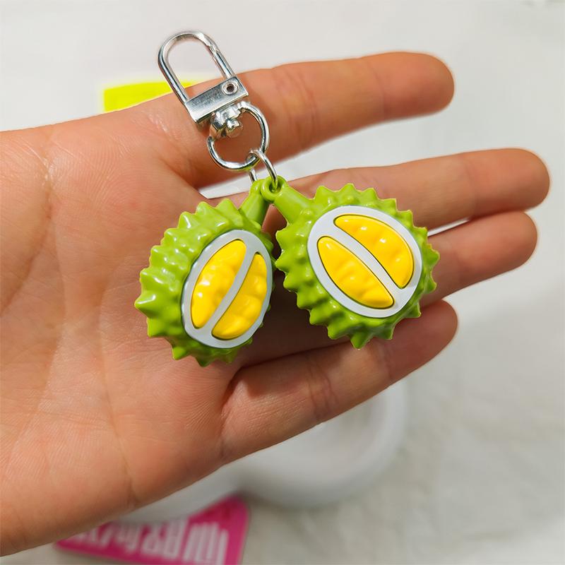 Mini Portachiavi Durian Ciondolo per Zaino Portachiavi Creativo Frutta Cibo Carino Ciondolo per Zaino Coppia Regali