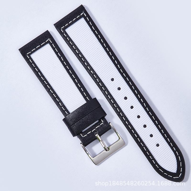 Nylon Sticker Leather Strap Is Suitable For Men And Women 20Mm/22Mm/High Value With Genuine Leather Strap