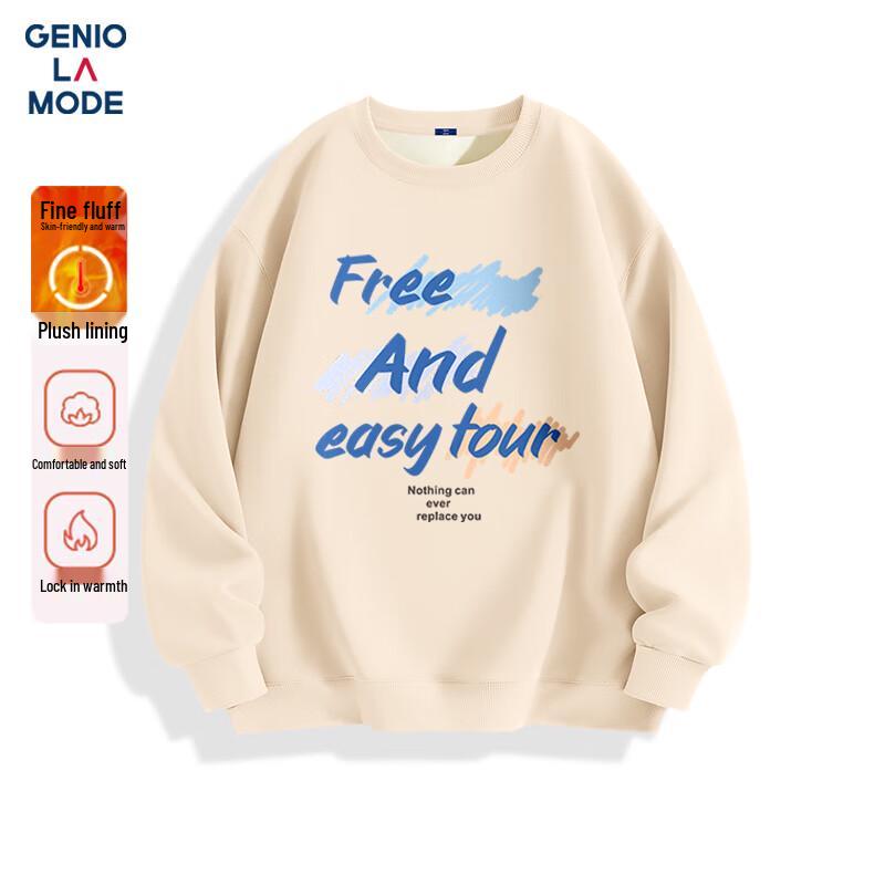 

GENIOLAMODE Men s Fleece-lined Heavyweight Pullover Sweatshirt M