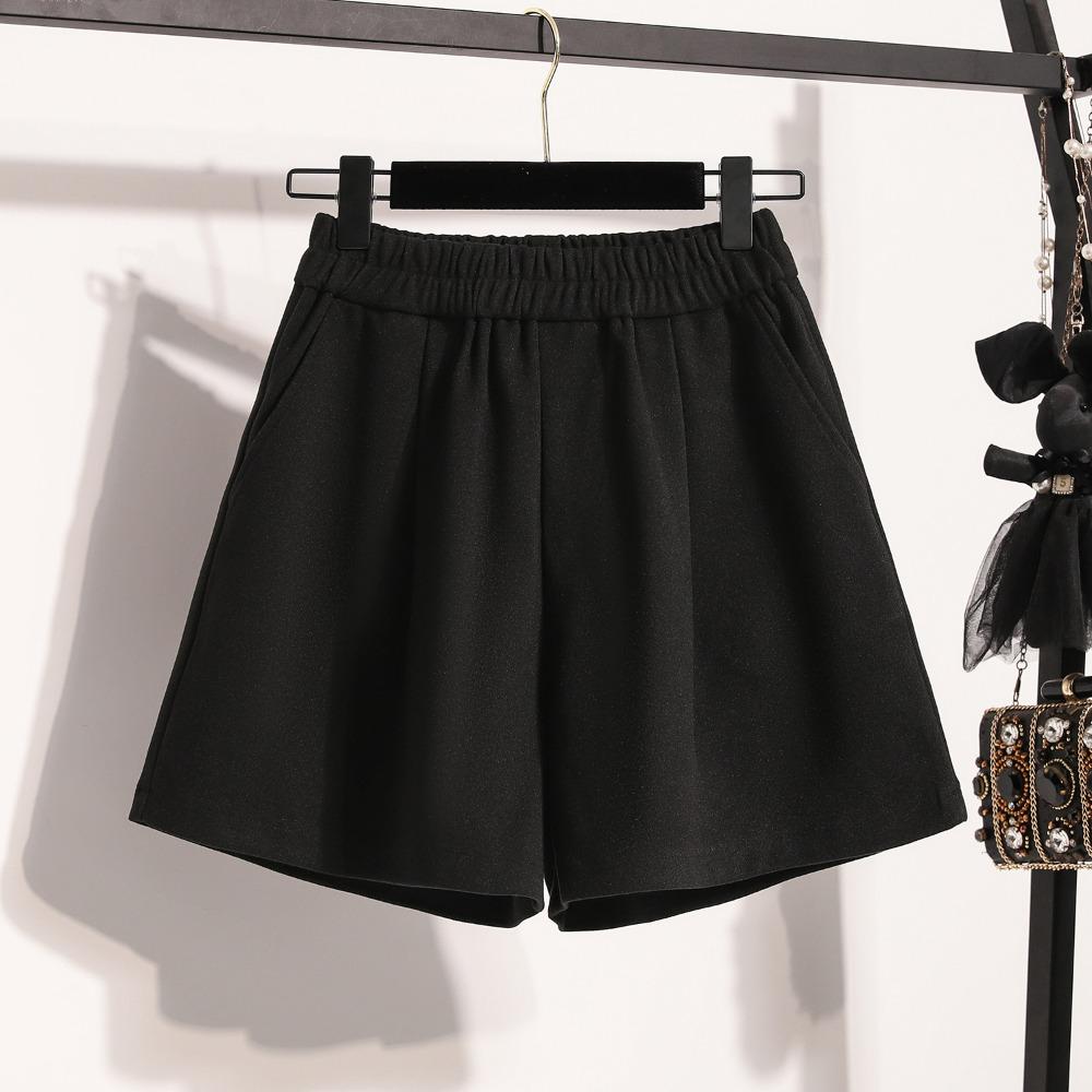 DIMANAF Plus Size 2025 New Winter Women Shorts Pants Thick Loose Casual Short Pants Elastic Waist Fashion Lady