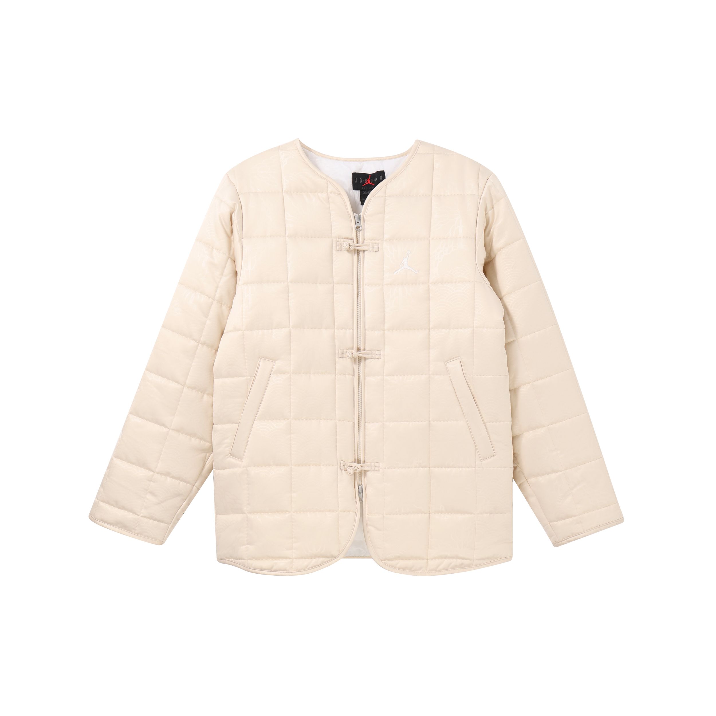 

Jordan Retro без воротника с длинным рукавом Мужские куртки жемчужно-белые CV3488-219 XL