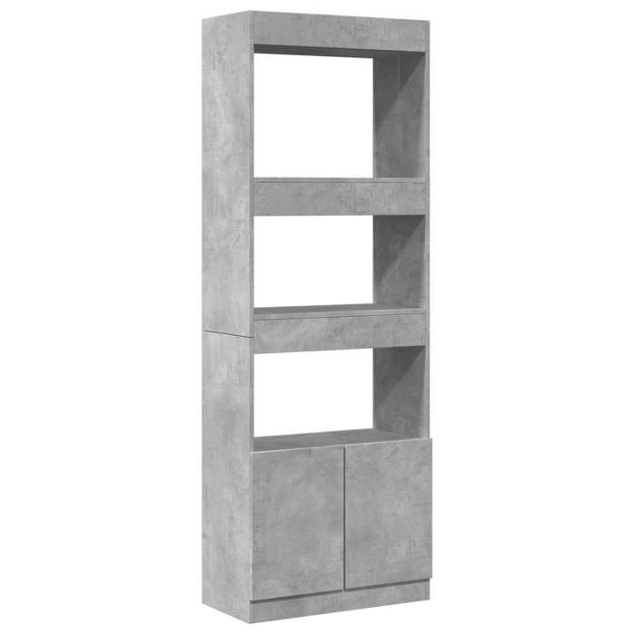 VidaXL Highboard 63x33x180 Cm Concrete Grey Engineered Wood, Bookcase, Modern Bookcase, Bookshelf 3309603