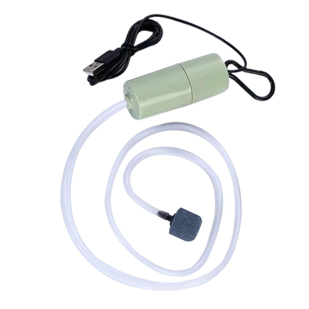 Pompa per Pesci Domestica Silenziosa Pompa Ossigeno USB Pompe per Acquario Pesca all'Aperto