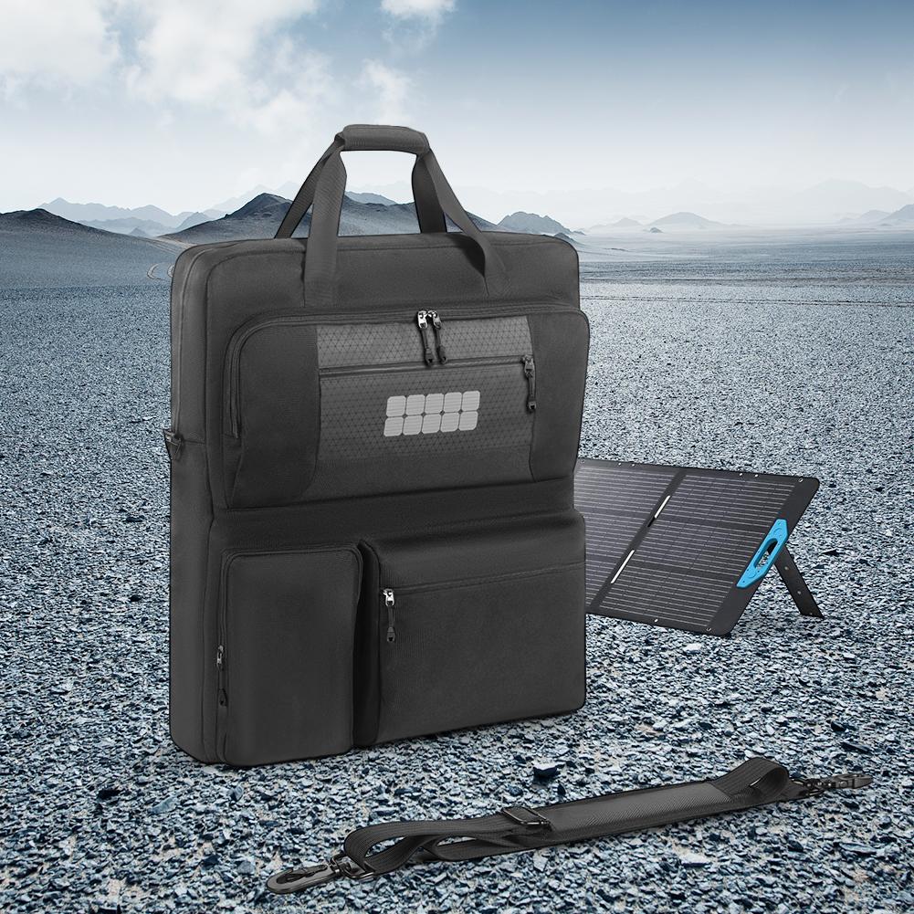 Solar Panel Storage Bags Waterproof Solar Board Protective Handbag Large Capacity for Portable Solar/BLUETTI 100W & 200W