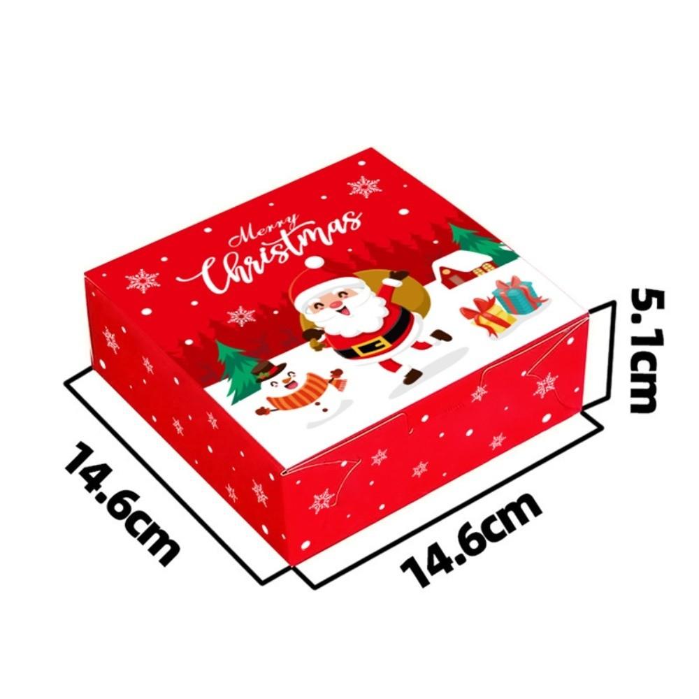 5pcs Decorative Paper Favor Box Christmas Party Favor Box New Paper Gift Box  For Christmas