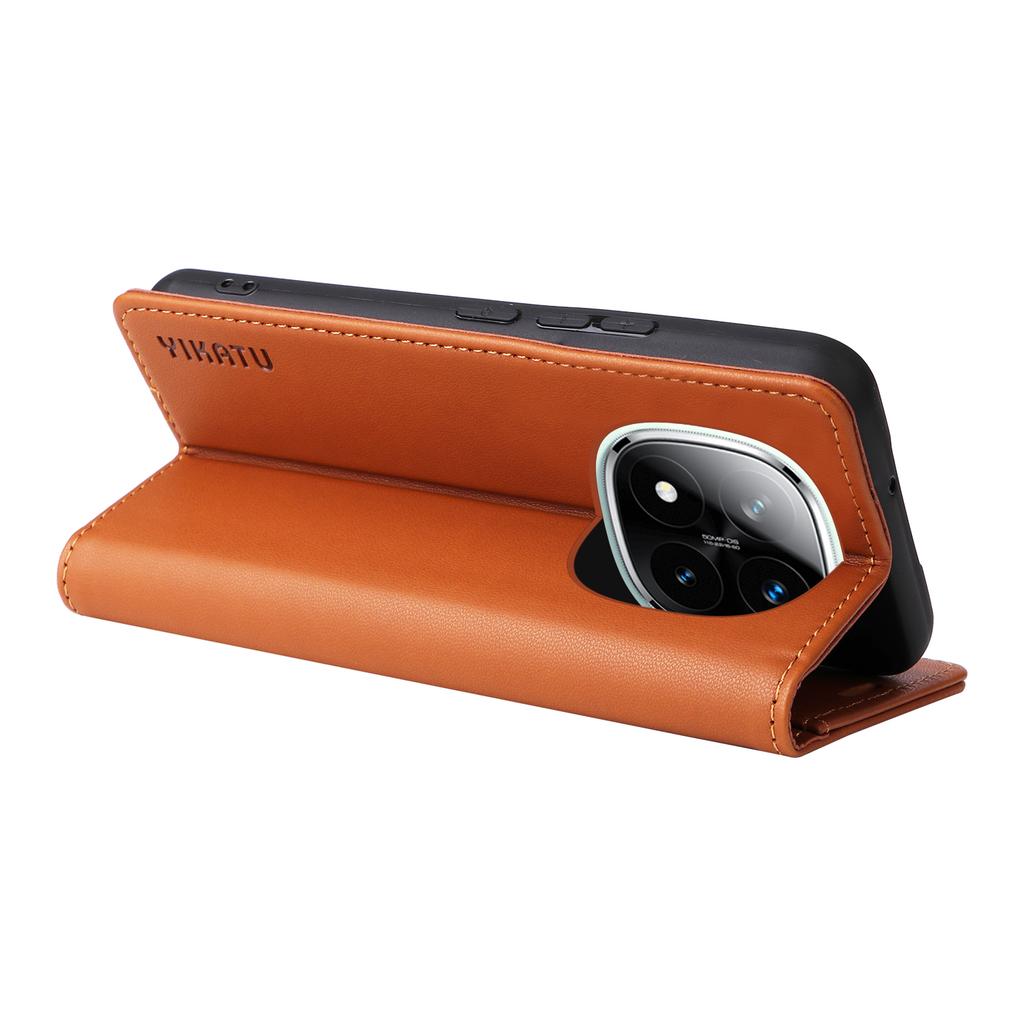 YIKATU YK-001 For Xiaomi Redmi Note 14 Pro+ 5G/Note 14 Pro 5G/Poco X7 5G Case Stand Leather Phone Cover Strong Magnetic Closure