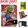Super Mario Bros Wallet Snap Button Coin Purse Vertical Cartoon Plumber Double Layer Card Holder for Kids
