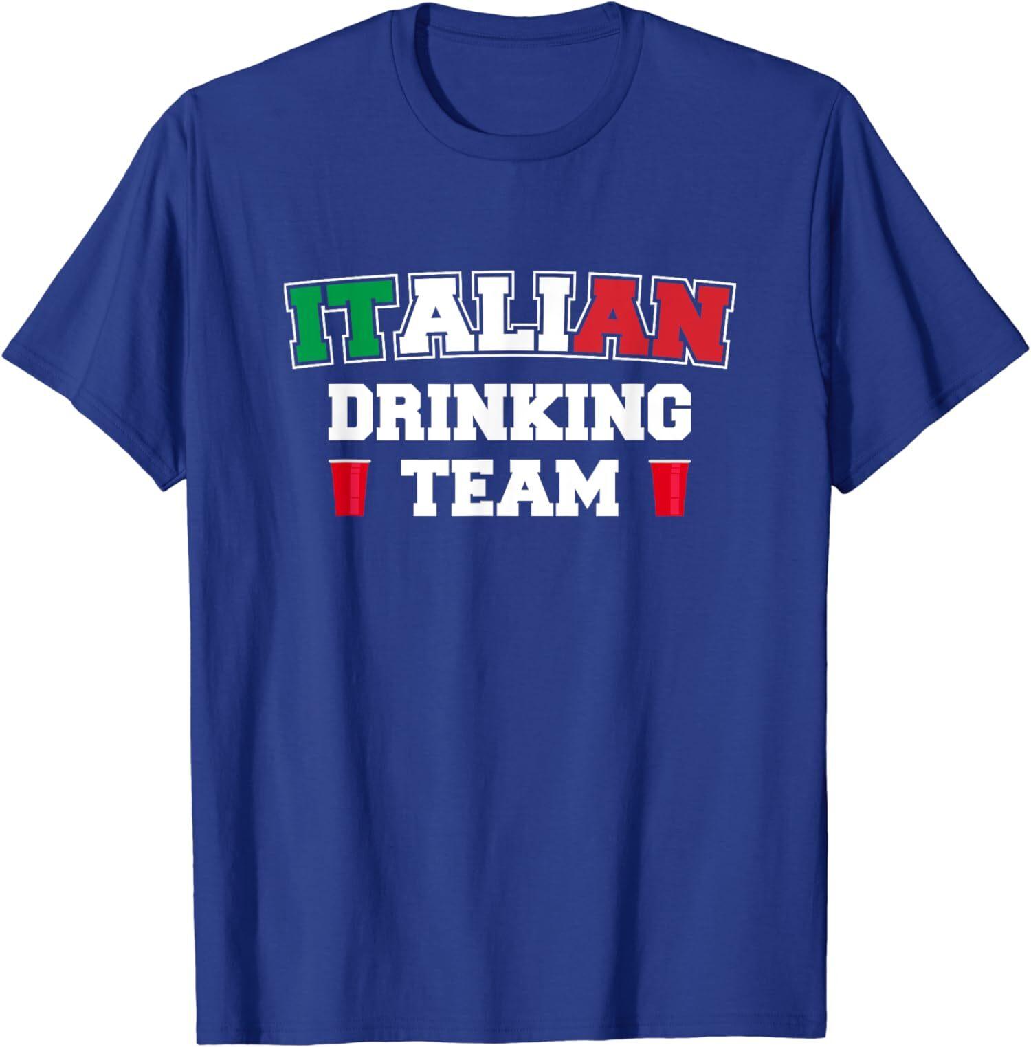 Italian Drinking Team Funny Drinking Beer Lover Beer Unisex T-Shirt S