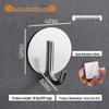 Ganchos de pared adhesivos de acero inoxidable duraderos - Sin taladro, Fuerte capacidad de carga, Ganchos metálicos para ropa sin dejar marca