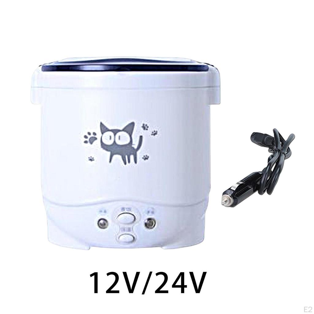 1L Elektrische Rijstkoker Voedselcontainer Stoomkoker Draagbare Multifunctionele Soeppan Pap Maaltijd