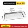 304 Stainless Steel Multi-Purpose Rectangular Tray - Dinner, Barbecue, Steamed Fish, Rice, Fruit Plate