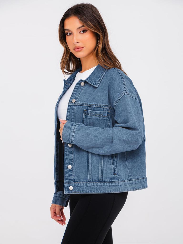 European-American Retro Loose Women's Denim Jacket for Spring and Autumn