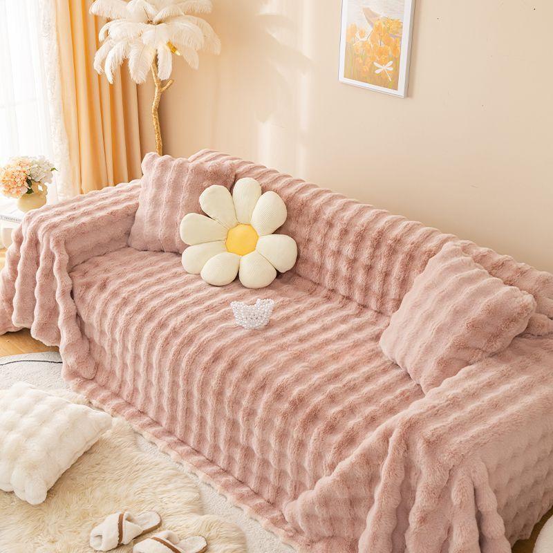 Sofa Cushion Winter Thickened Fleece Cushion Non-Slip Leather Sofa Cover Cover Cloth