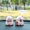 Pig Princess Car Dashboard Figurine Resin Cartoon Decor For Girls Car Interior Accessories