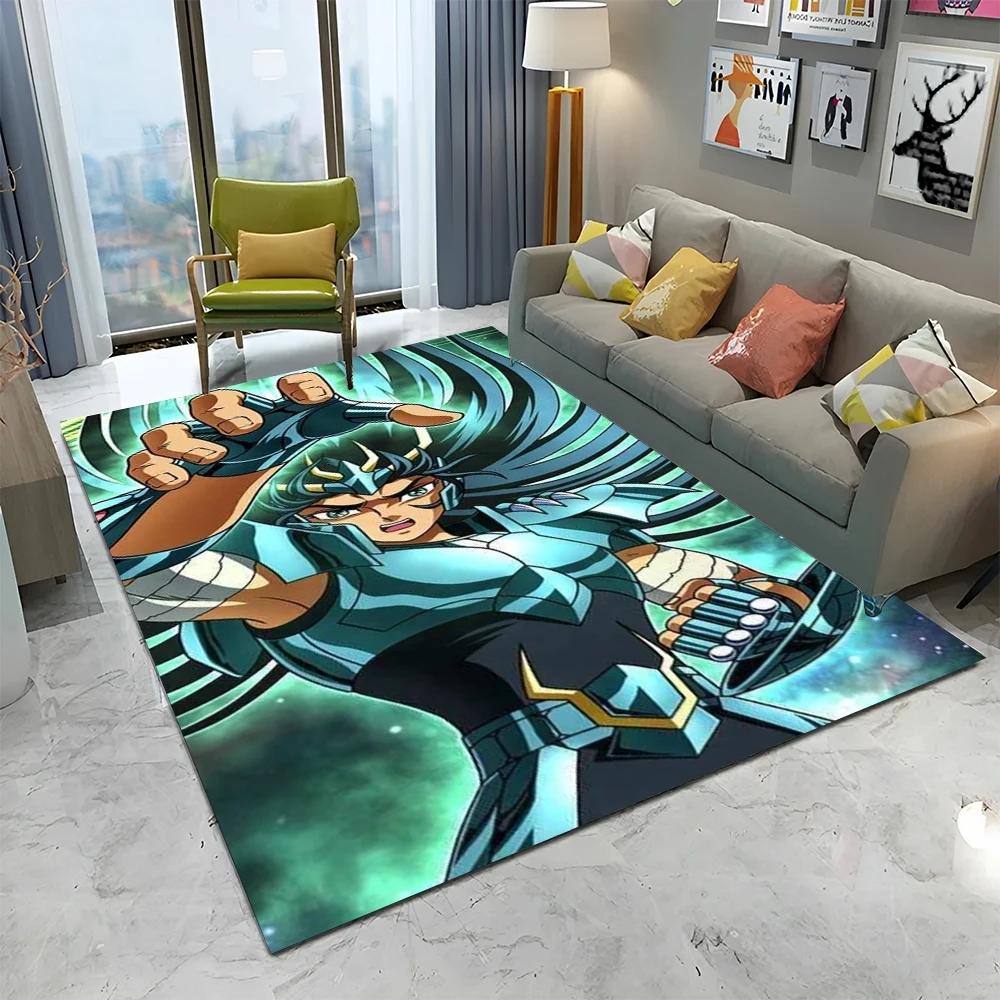 Retro Saint Seiya Anime Karikatür Halı Halı Ev Oturma Odası Yatak Odası Kanepe Paspas Dekor, çocuk oyun Alanı Kilim kaymaz Zemin Mat