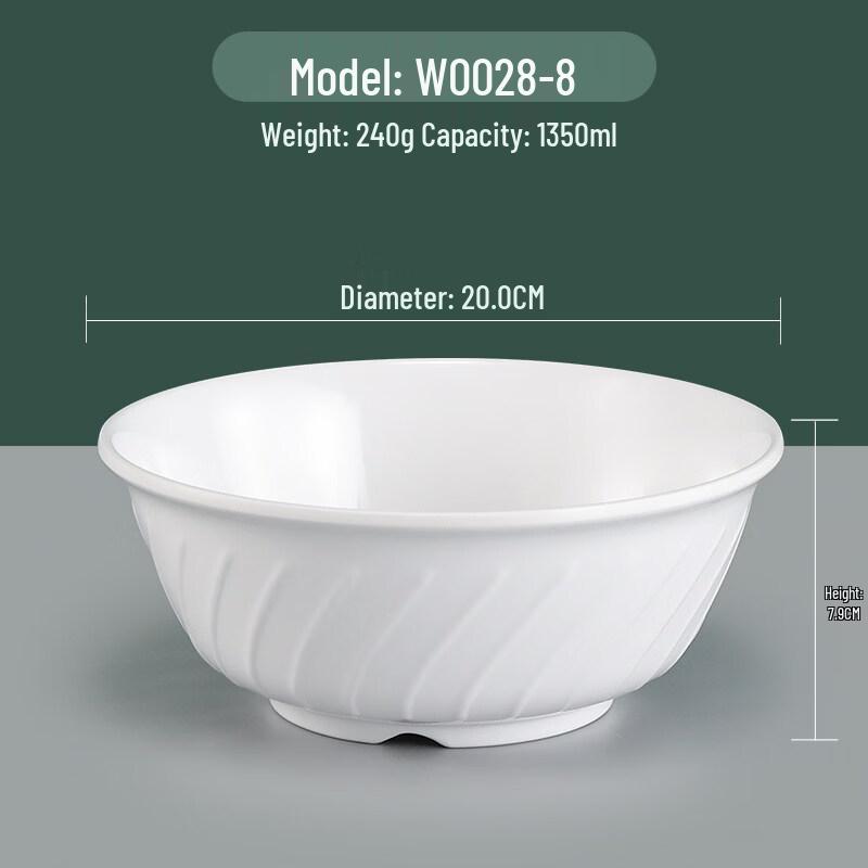 YiPan Melamine Imitation Porcelain Noodle Bowls (Set of 5)