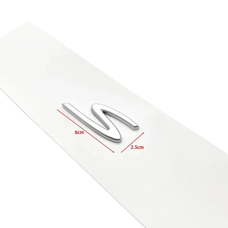 AUQ1 1pcs 4 S ABS New Car logo Fender side sticker Rear Bumper tail door trunk sticker car rear Emblem sticker styling Accessories