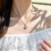 Elegant Single Zirconium Stone Pendant Titanium Steel Necklace Women'S Unique Design Versatile Precise Clavicle Chain