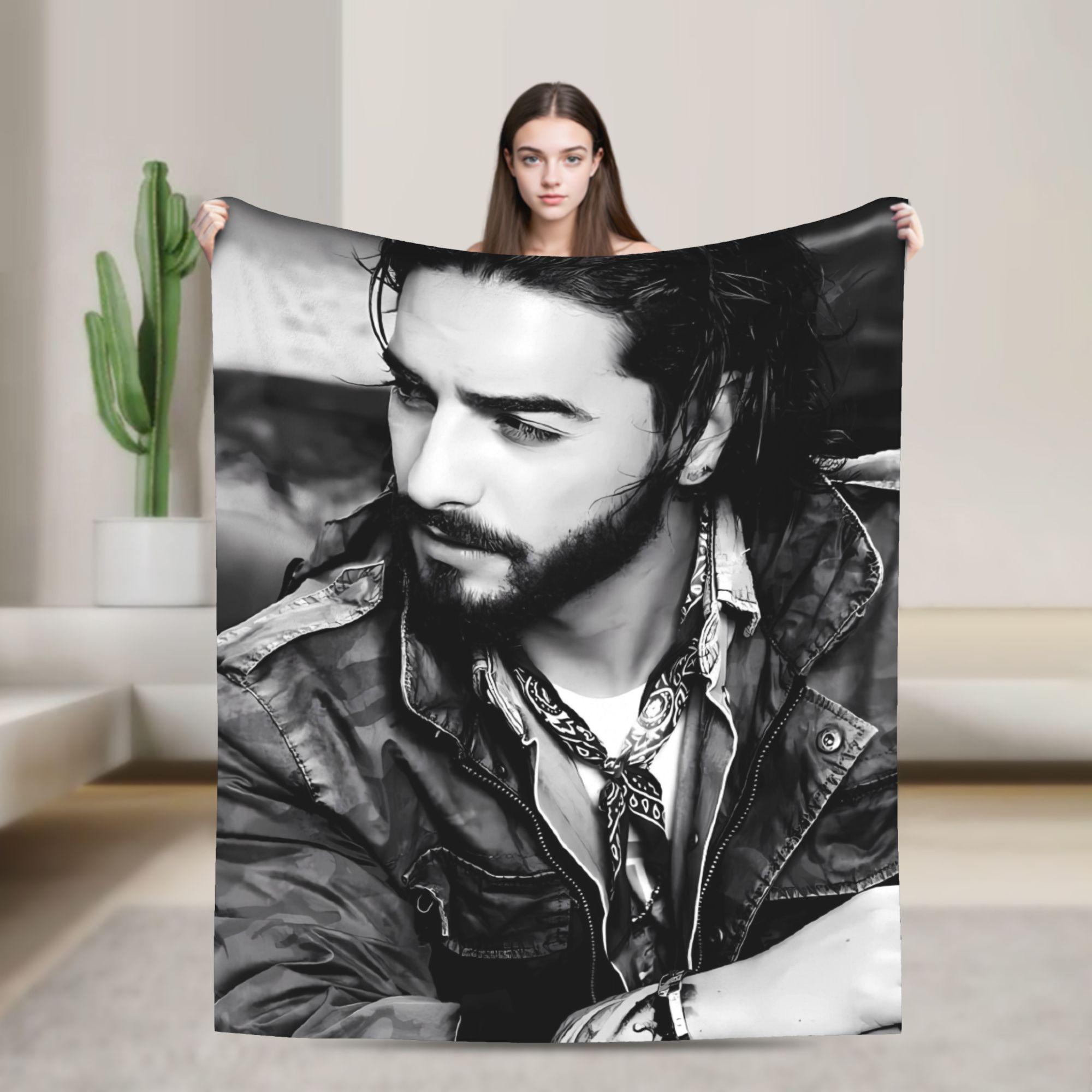 

Maluma Rapper Printed Blanket Travel Flannel Bedding Throws For Couch Chair Sofa Bed Warm Soft Bedspread Birthday Present 75x90cm
