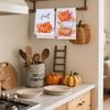 Fall Kitchen Towels for Fall Decor Orange Pumpkin Truck Maple Leaves Autumn Dish Towels Thanksgiving Farmhouse Rustic Home Kitchen Decor 16 x 24 Inch