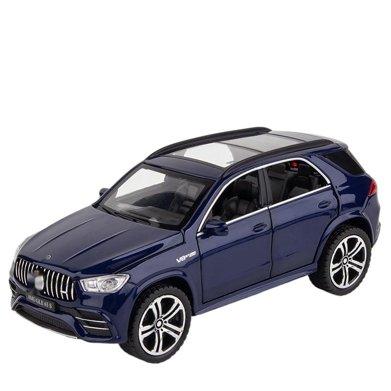

Модель автомобиля из сплава Benz GLE 63s SUV масштаба 1/32, литая под давлением, с инерционным механизмом, металлические транспортные средства, модель-симулятор автомобиля, украшения для интерьера, подарок синий