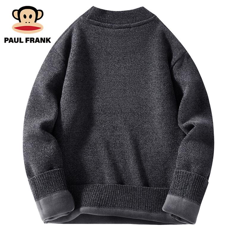 Paul Frank Men's Plush Lined Heavyweight Winter Round Neck Sweater