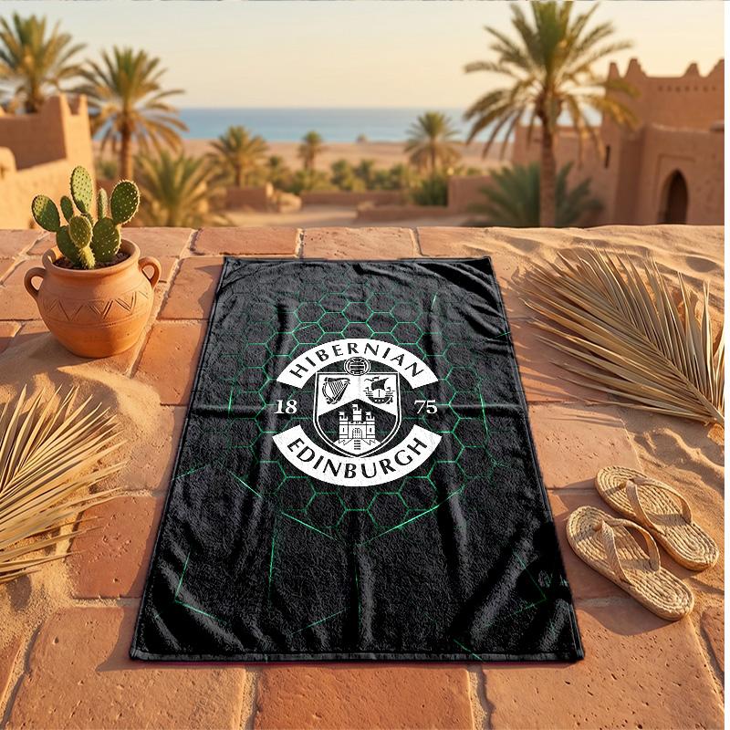 Asciugamano da Spiaggia in Microfibra Hibernian FC Asciugatura Rapida Assorbente Grande per Spiaggia Nuoto Viaggio