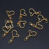 10 Pcs Swivel Clasps Metal Heart Keychain Lobster Clasp Snap Hook for DIY Making