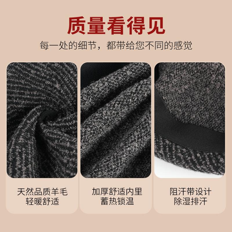 Autumn and Winter Wool Retro Knitted Beret Women Fashion Warm Woolen Painter Hat Trendy Versatile Pumpkin Hat