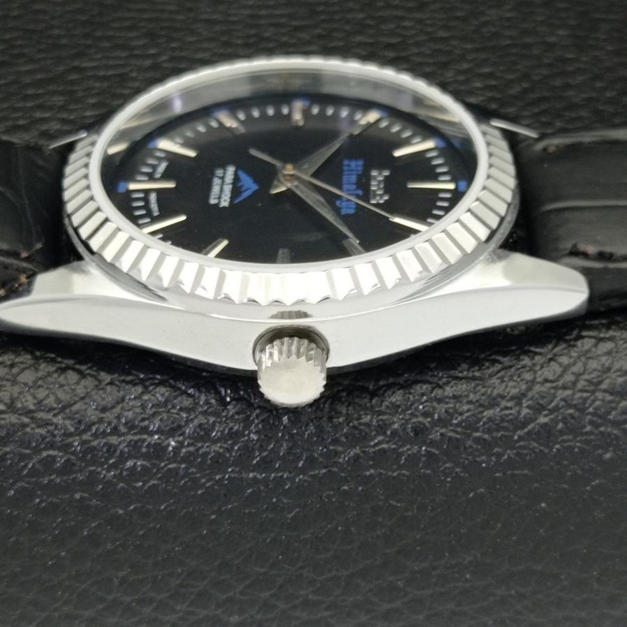 RELOJ CLÁSICO HMT HIMALAYA DE CUERDA MANUAL ESFERA NEGRA PARA HOMBRE a426151-2