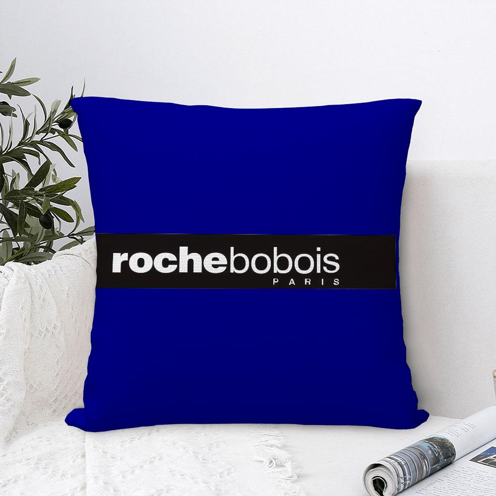 R-Roches Mode B-Bobois Kissenbezug Sofa Dekorativ Zuhause Doppelseitiger Druck Plüsch Quadratische Dekokissenbezüge Kissen Dekor