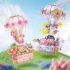 Hot Air Balloon Building Block Toy Colorful Hot Air Balloon Building Bricks With Light Music Gifts For Girls Boys
