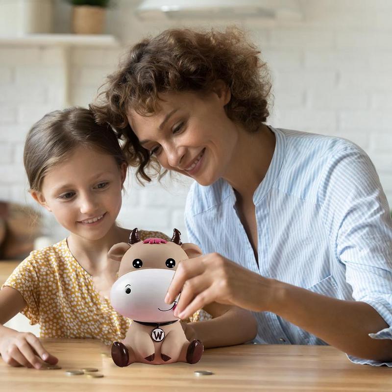 Cow Money Bank Cute Animal Cow Coin Storage Bank Funny Decorative Money Storage Jar for Boys Girls Child Birthday gift