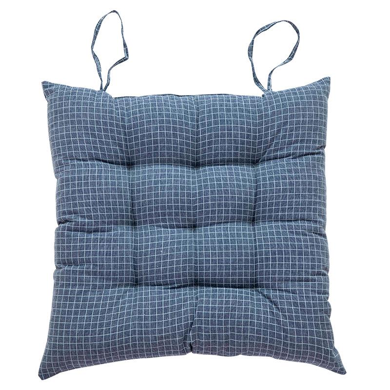 Linen Pearl Cotton Cushions Office Student Chair Mat Square Stool Backrest Pillow Non Slip Cushion for Household Dining Chairs Breathable All Seasons