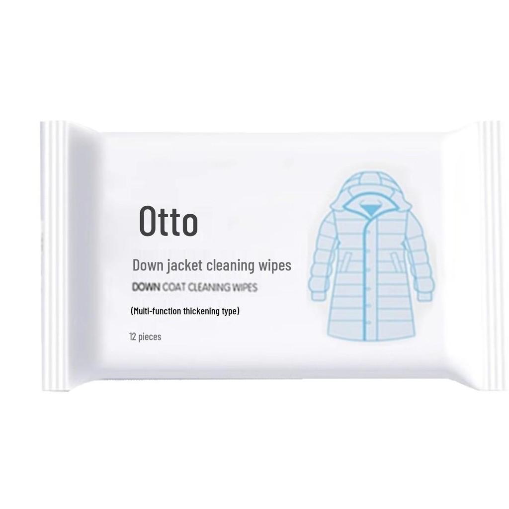 8-Pack Down Jacket Cleaning Wipes - Removes Clothing & Oil Stains