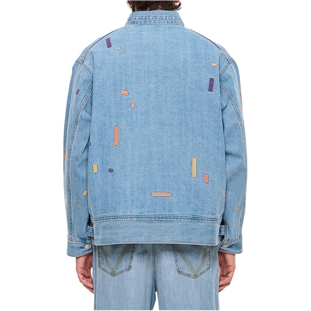 Levis Washed Vintage Collar Single-Breasted Long Sleeve Denim Jacket Men jackets Light-Blue A7150-0002