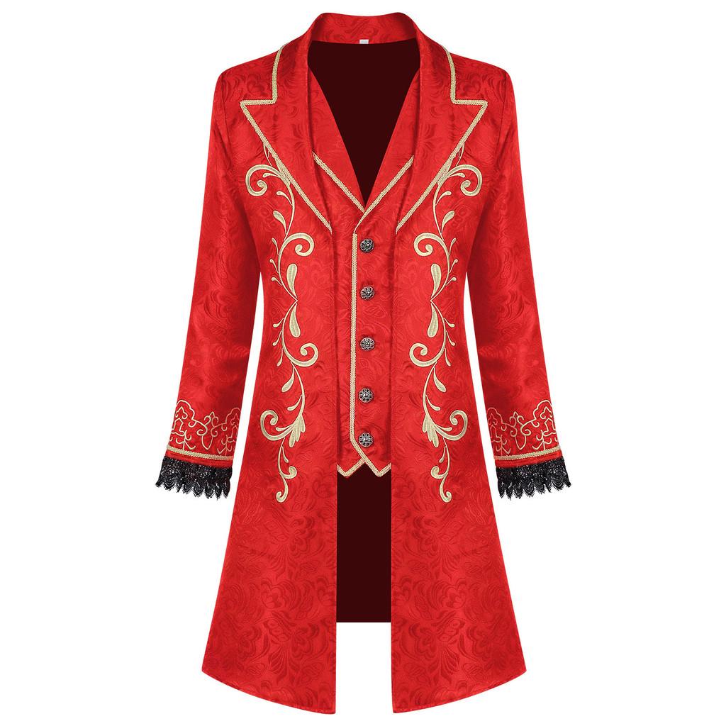 Medieval Prince Costume Set For Halloween Cosplay With Polyester Fabric For Stage Performance