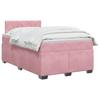 Box Spring Bed with Mattress and LED Pink 120 x 200 cm Velvet