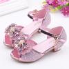 Toddler Kids Girls Pearl Butterfly-Knot Crystal Single Princess Shoes Sandals